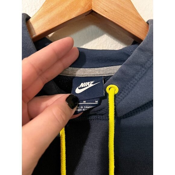 Women's Nike Blue & Green Swoosh Logo Hoodie Size M [EXCELLENT] - Picture 2 of 5